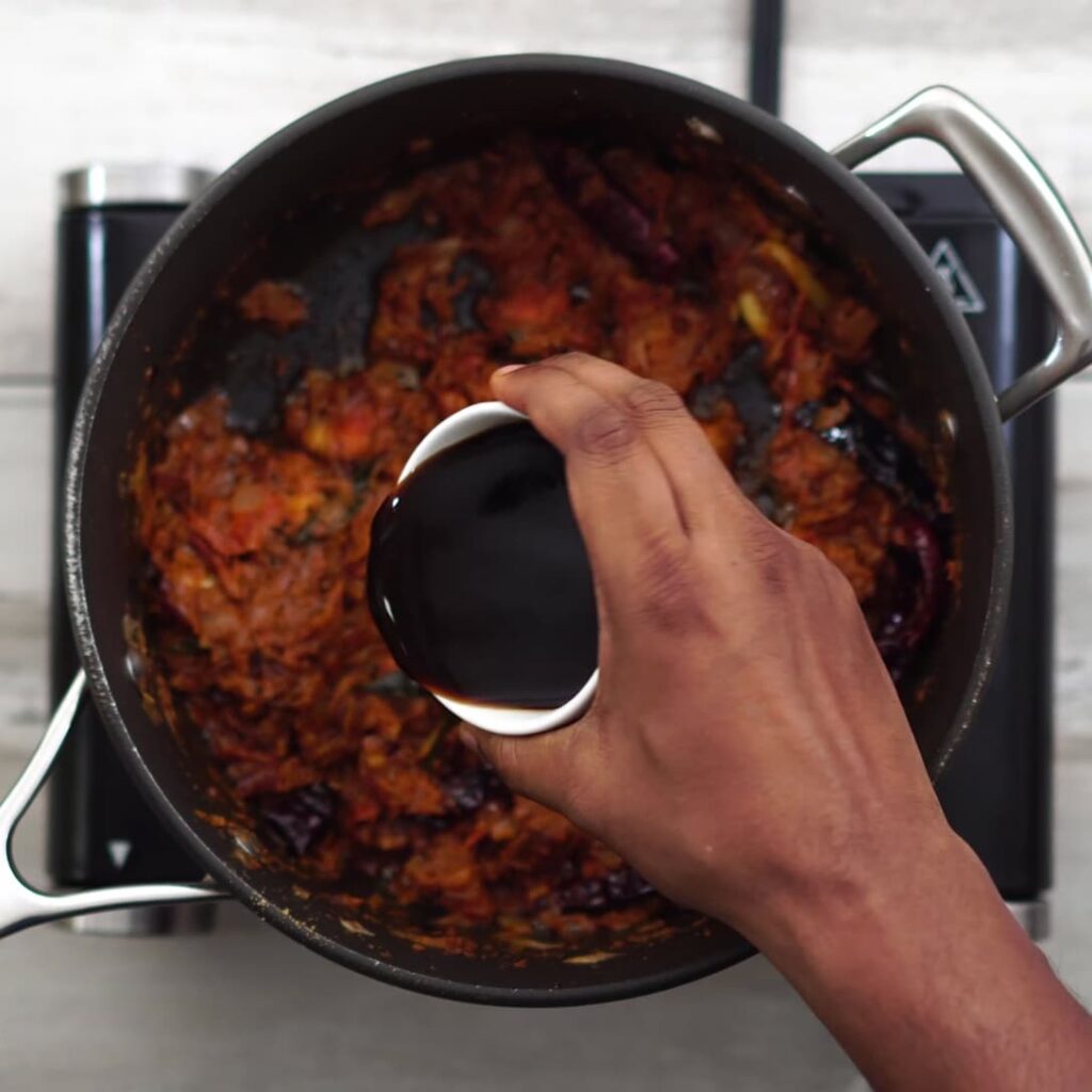 adding liquid tamarind