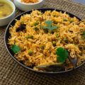 Matar pulao/green peas pulao prepared in pressure cooker