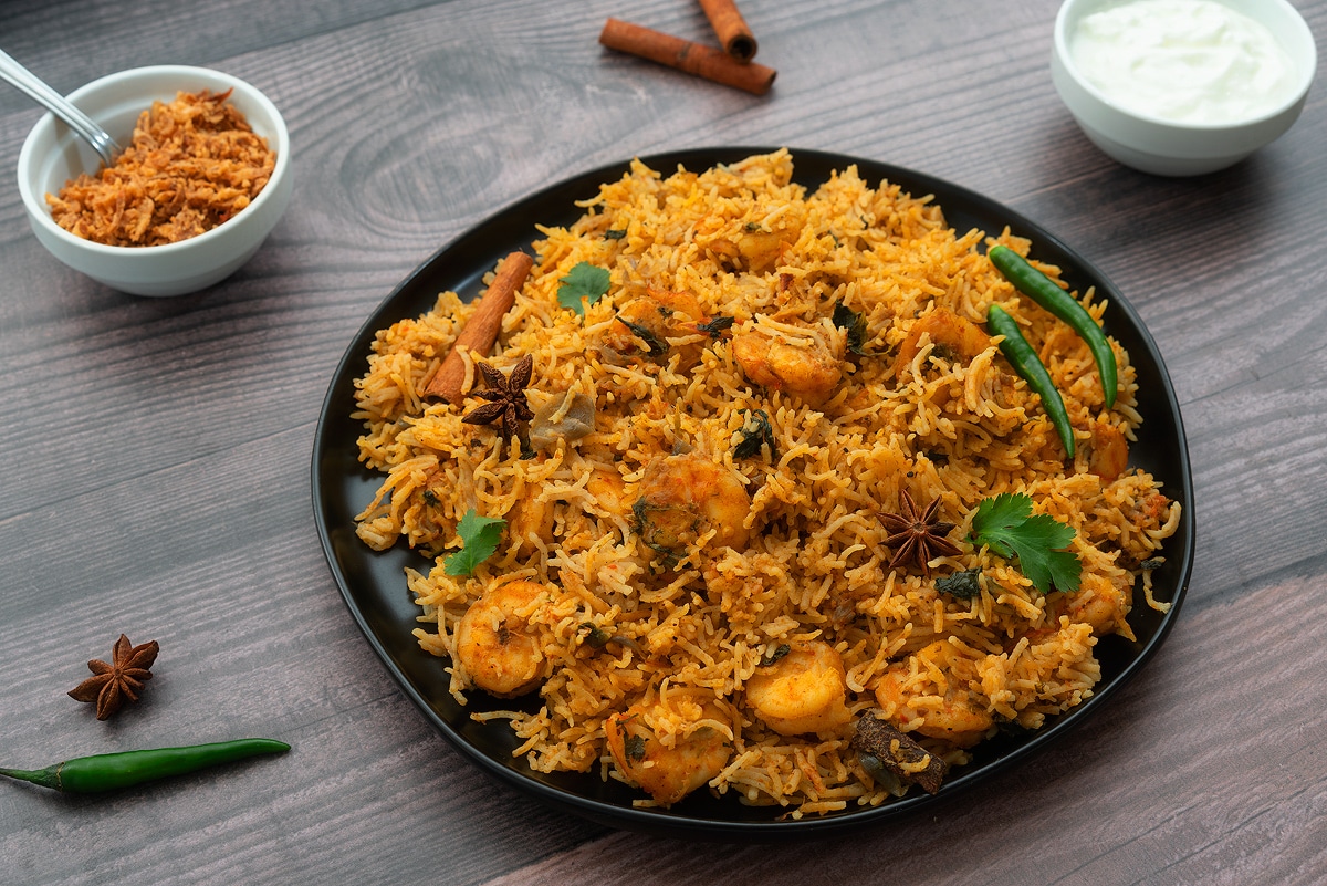 Output of Prawn/Shrimp Biryani