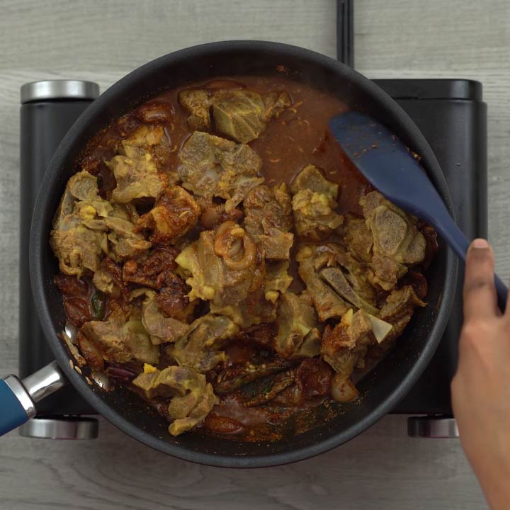 Mixing mutton with Chettinad spices