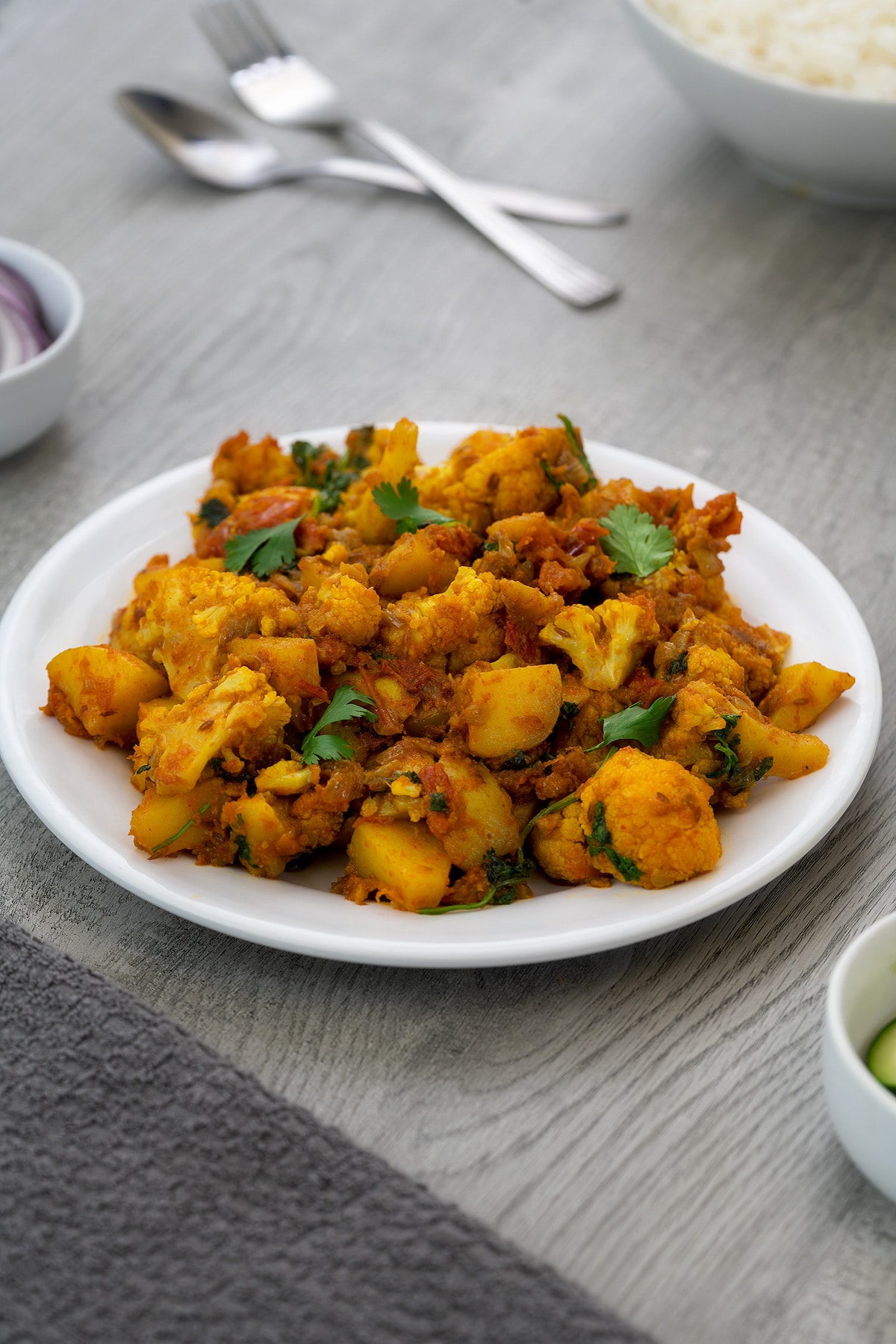 Indian Aloo Gobi Masala | Potato Cauliflower Dry
