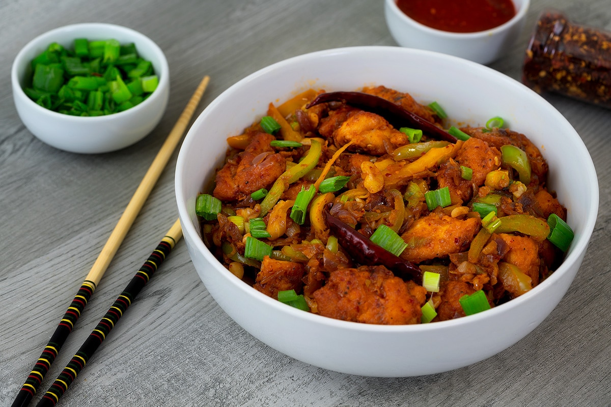 Dragon chicken Indo-Chinese starter restaurant style