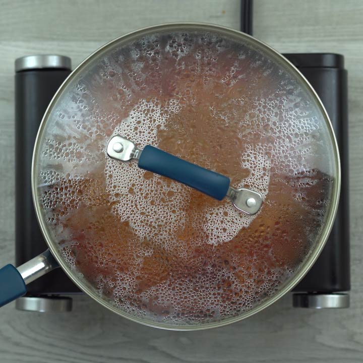 cooking again with lid closed
