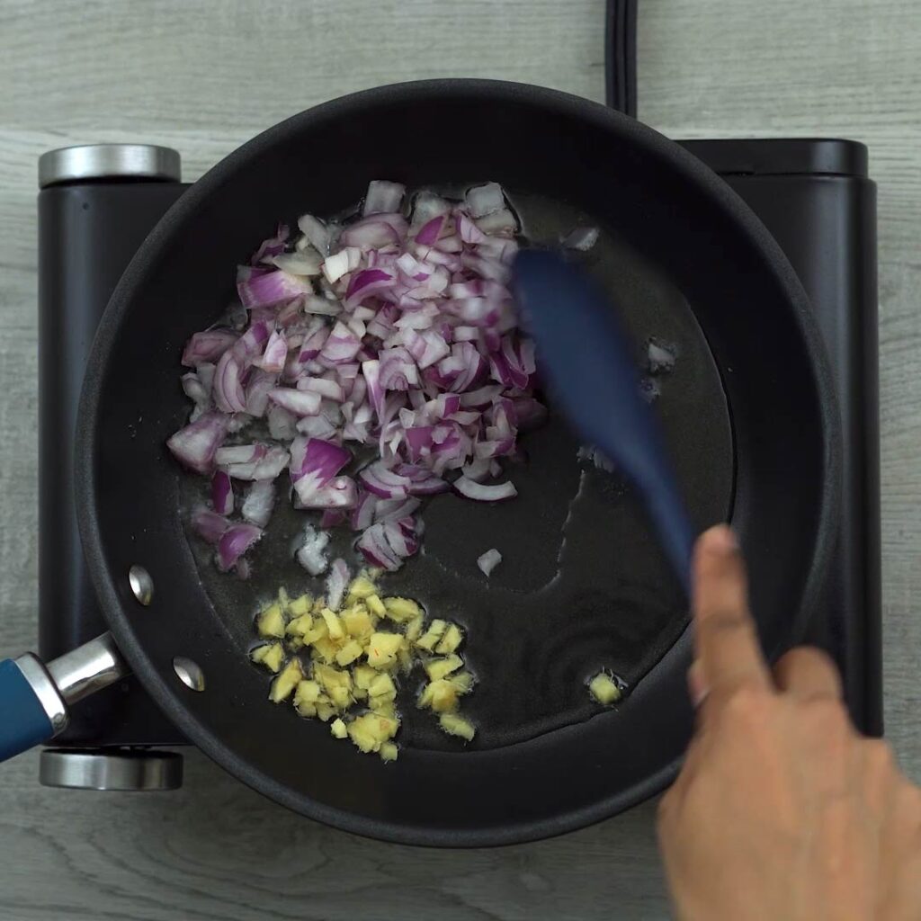 sautéing onions nd galangal