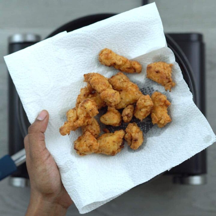 fried popcorn chicken