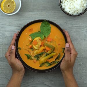 Serving Thai Red Curry