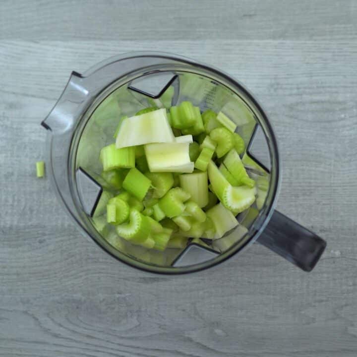 Celery in the blender.