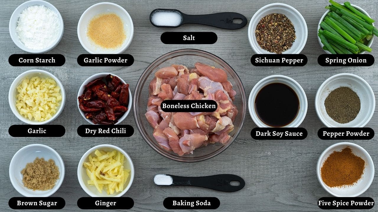 Szechuan Chicken Ingredients list