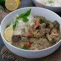 Thai Green Curry in a bowl