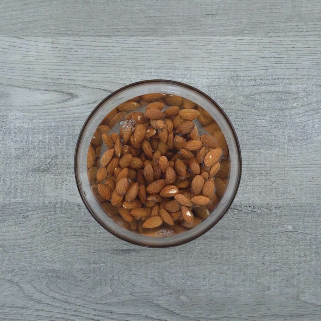 Soaked Almonds in water.