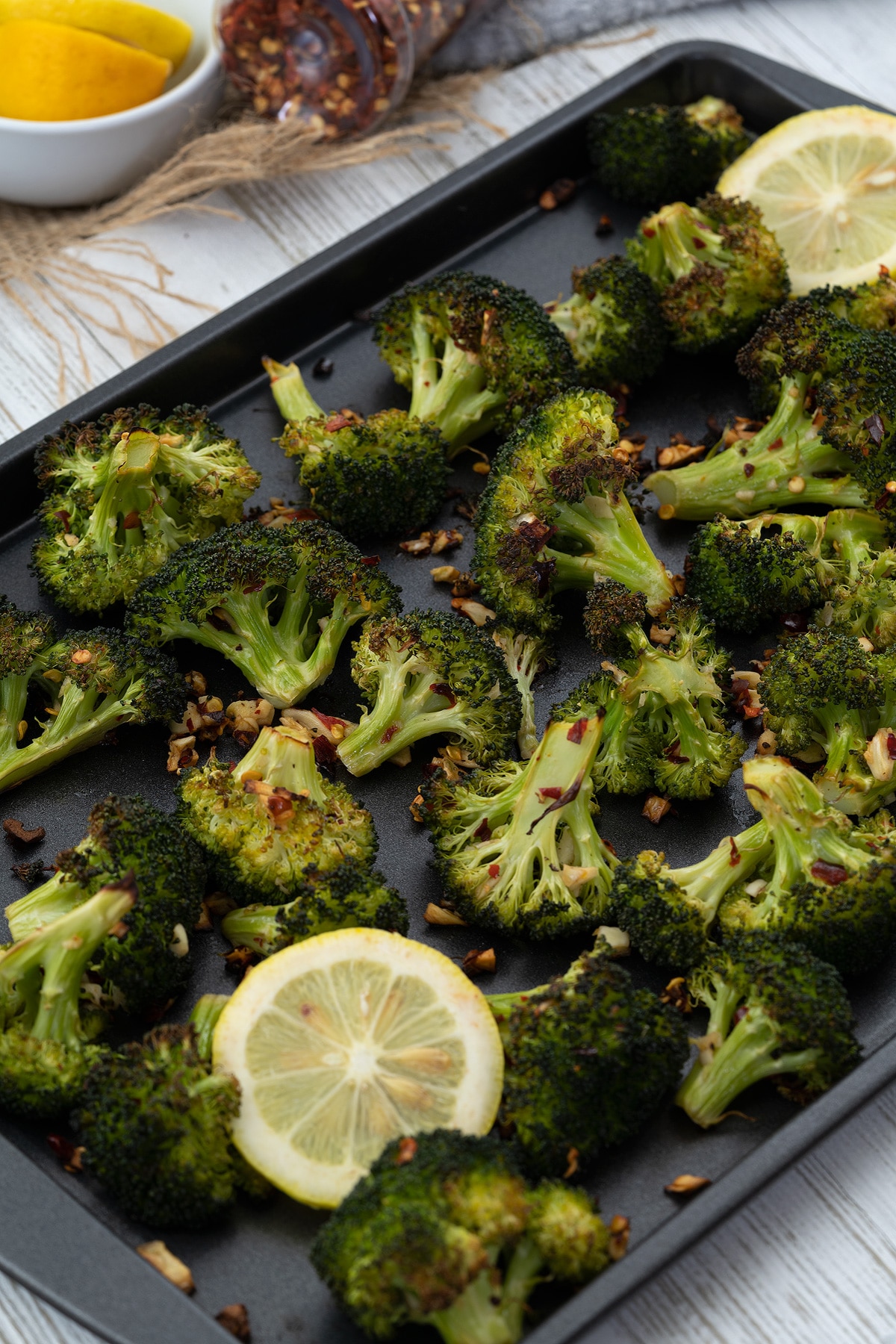 Roasted Broccoli in a tray