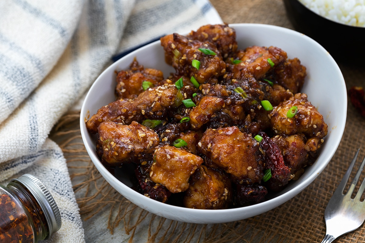 General Tso's Chicken in a bowl