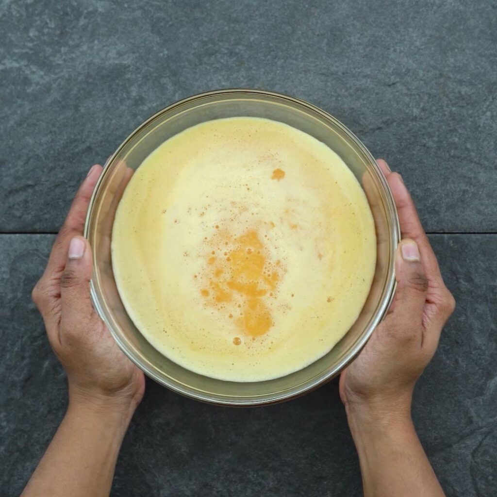 Filtered Orange Juice in a bowl.