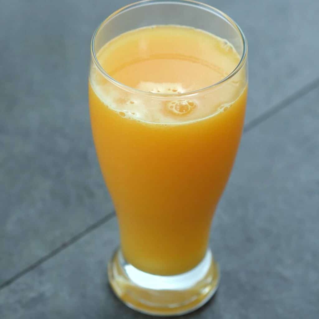 Orange Juice served in a glass.