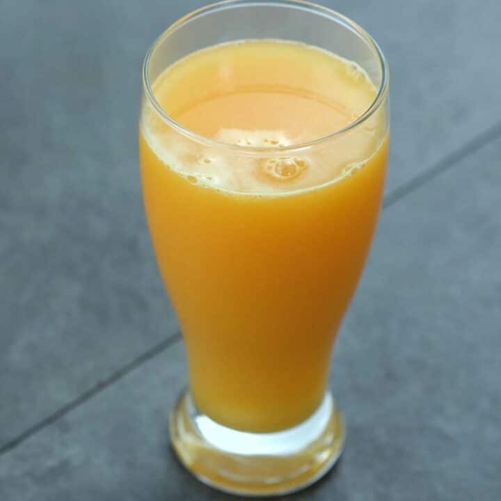 Orange Juice served in a glass.