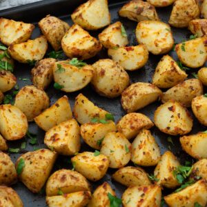 Roasted Potatoes in a baking tray