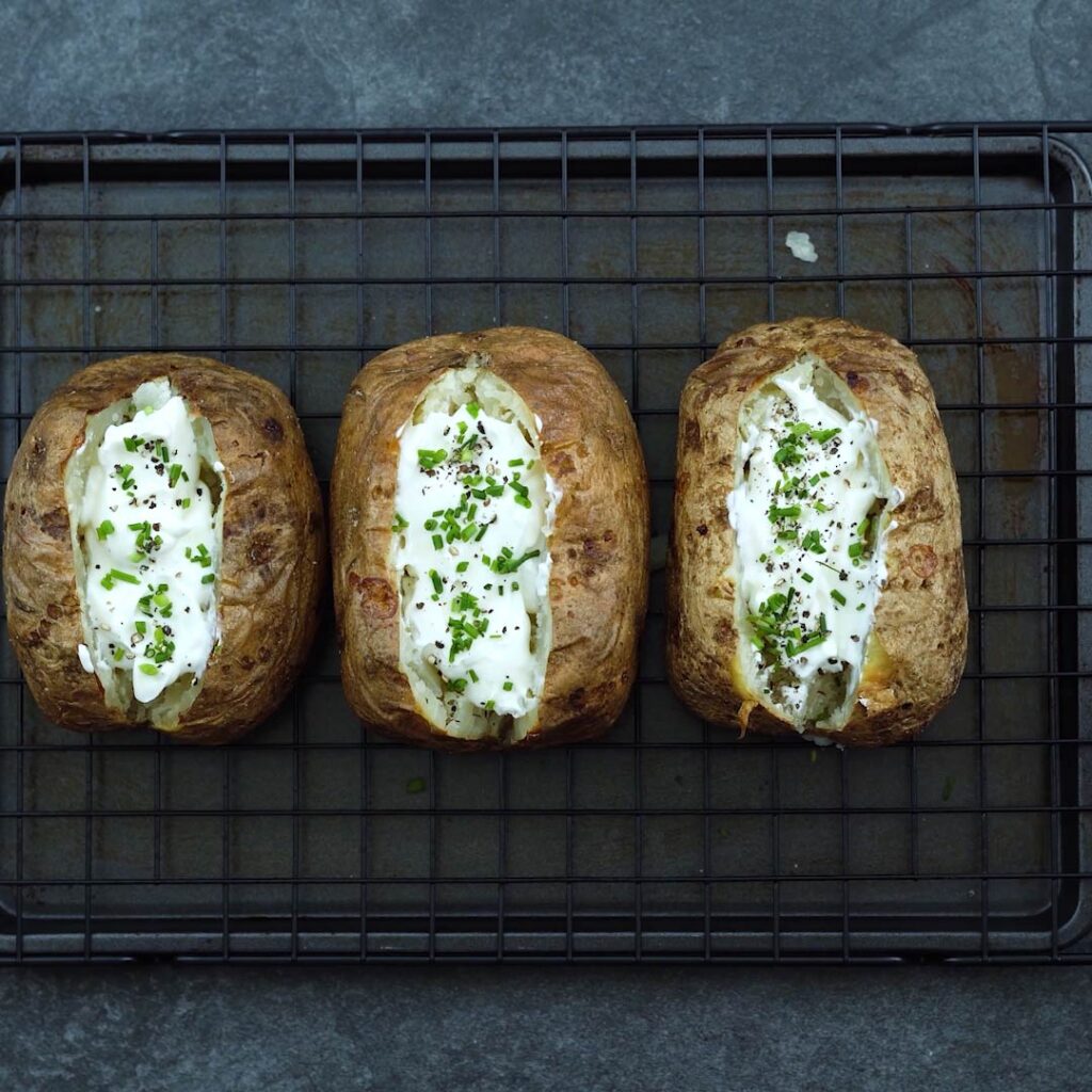 Oven BAked Potatoes with toppings