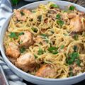 Creamy Salmon Pasta in a bowl