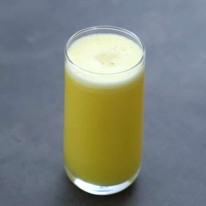 Pineapple Juice served in a glass.