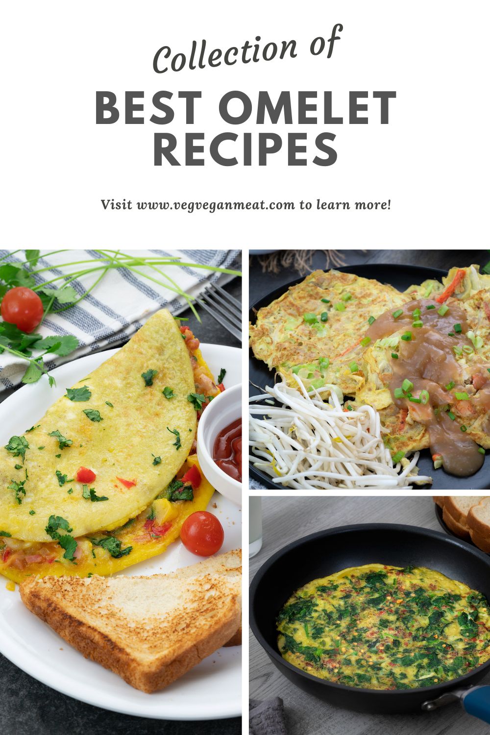 Collage of omelette recipes