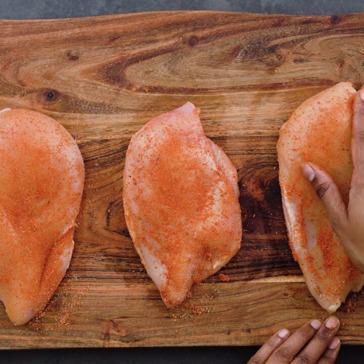Seasoning chicken breast