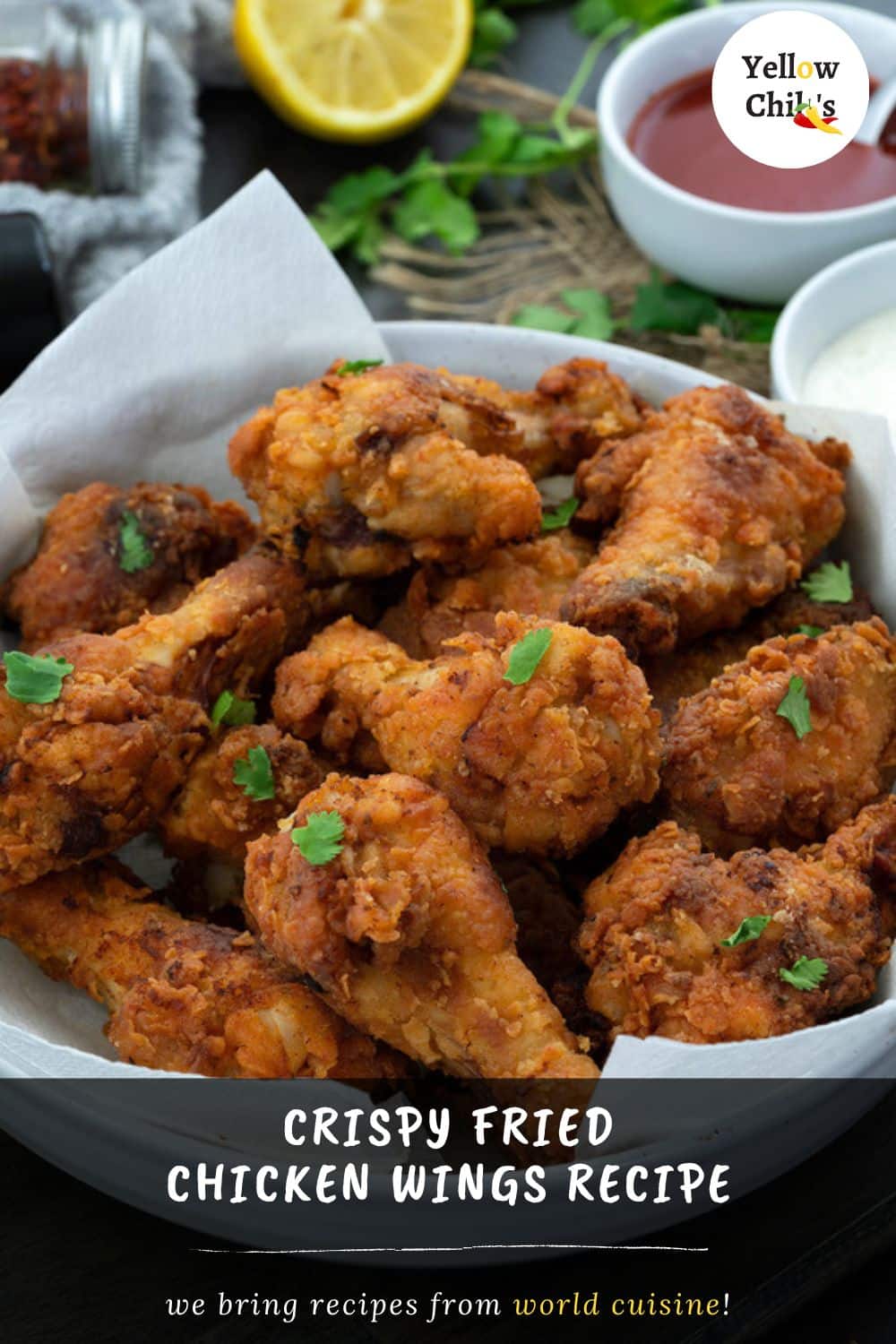 Deep Fried Chicken Wings Recipe - Yellow Chili's