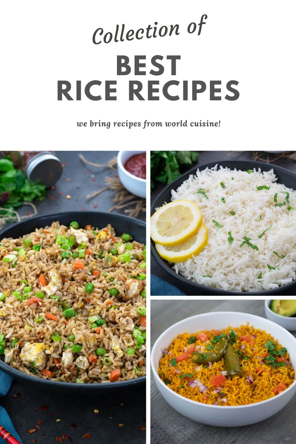 Image collage of best rice dishes