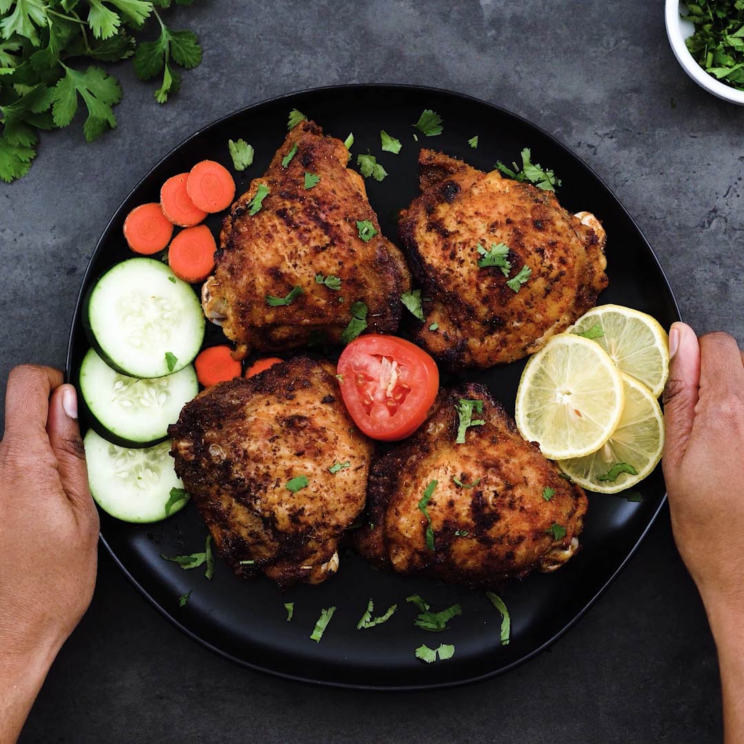 Air Fryer Chicken Thighs Recipe - Yellow Chili's