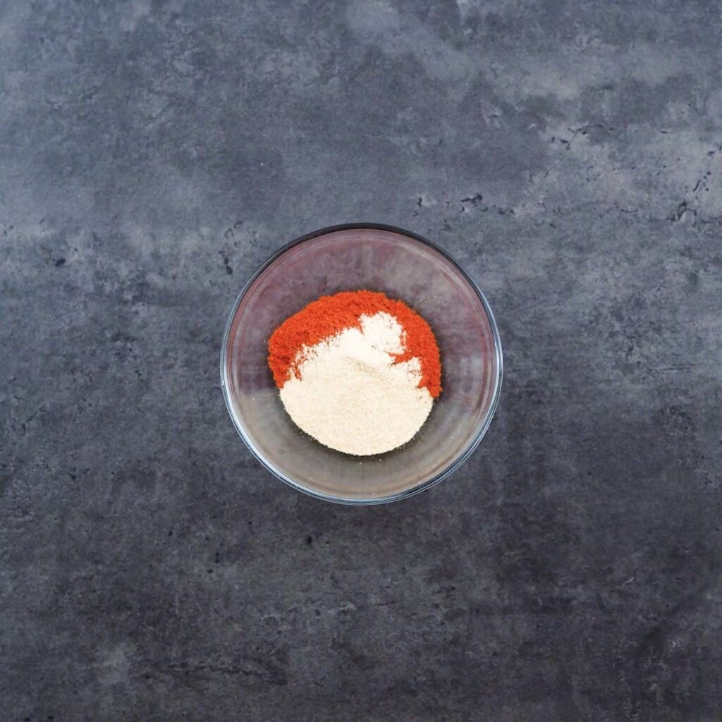 A bowl with seasoning spices.