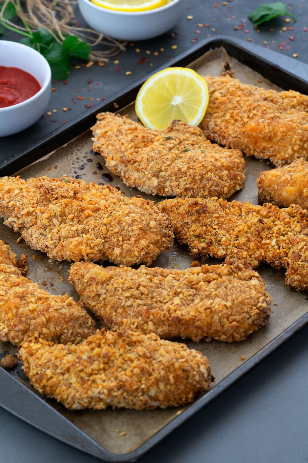 Oven Fried Chicken Tenders Recipe - Yellow Chili's