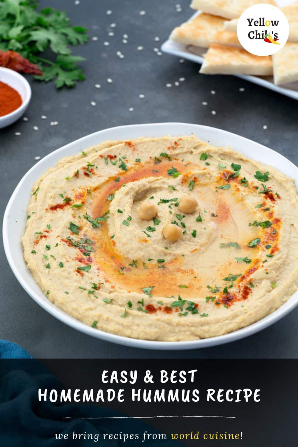 Best Homemade Hummus Recipe - Yellow Chili's