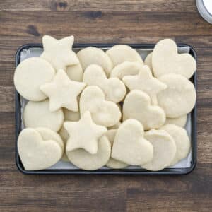 Shortbread Cookies served on a tray.