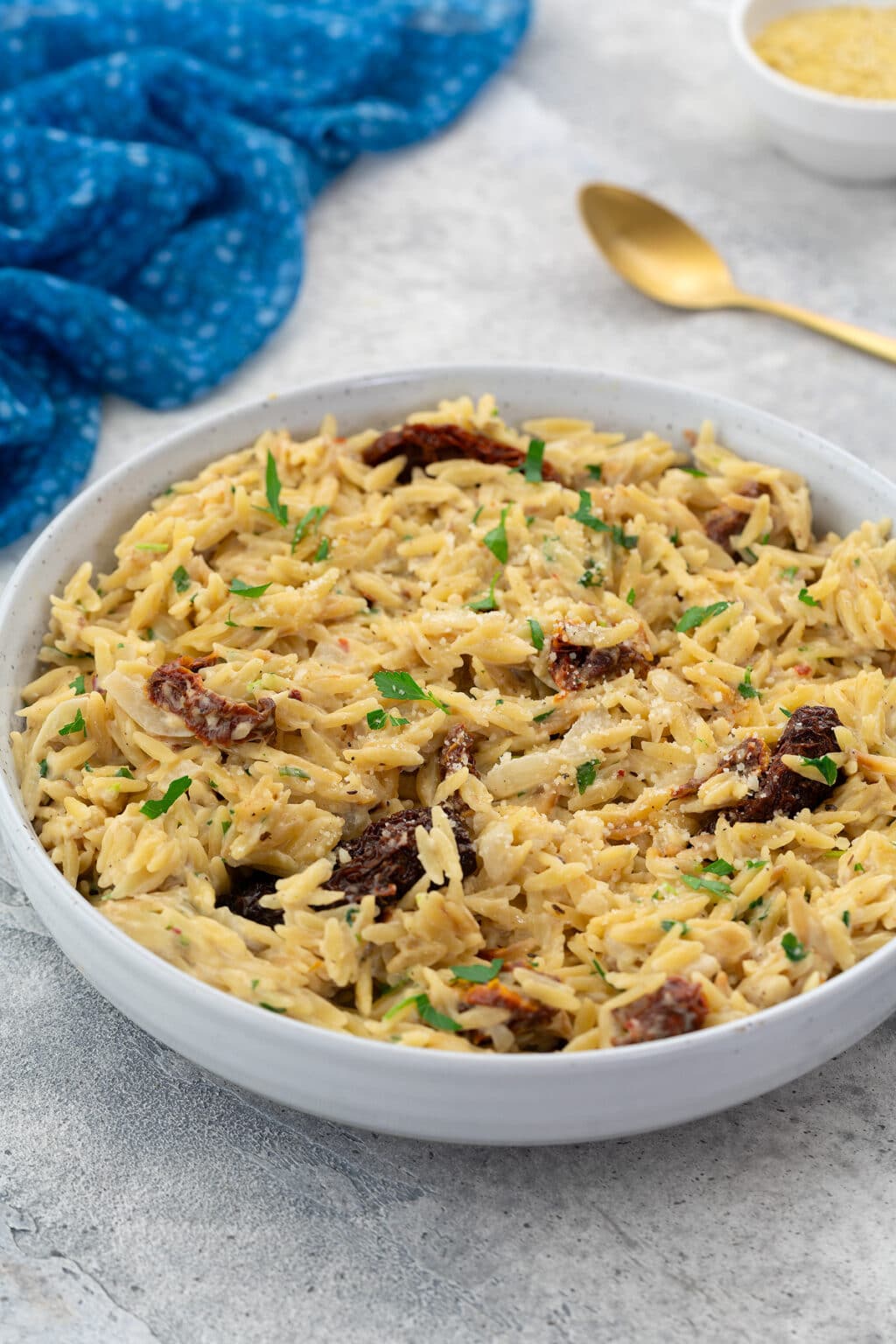 Creamy Orzo Recipe with Garlic Parmesan - Yellow Chili's