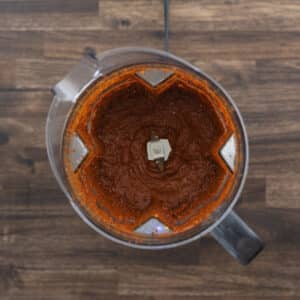 Nicely blended harissa in the blender.