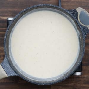 Cream of Chicken soup simmering gently over low heat.
