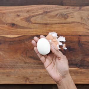 Cleanly peeled hard-boiled eggs.